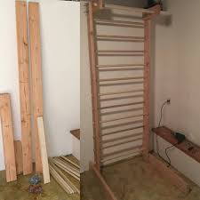 Diy Selfmade Wall Bars Selbst Gebaute Sprossenwand Ladder Decor Room Divider Indoor Playground