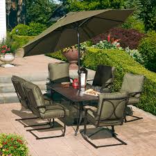 Hd Designs Outdoors Mary Hill 7 Piece Dining Set Green Black Walnut Clearance Outdoor Furniture 7 Piece Dining Set Clearance Patio Furniture