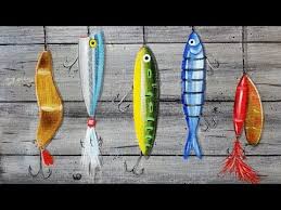 How to draw letter m. Easy Fishing Lures Acrylic Painting Tutorial Live Youtube