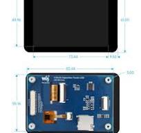Waveshare 3.5型静電容量式タッチスクリーンディスプレイ（320 x 480、SPI/I2C接続）