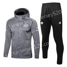 2017 18 manchester united 815 gray with hat thailand soccer jacket good soccer players soccer soccer players