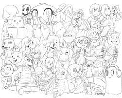 Search through more than 30000 coloring games. Undertale Coloring Pages Coloring Home