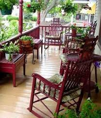 Red Rocking Chairs On Porch Front Porch Design House With Porch Porch Design