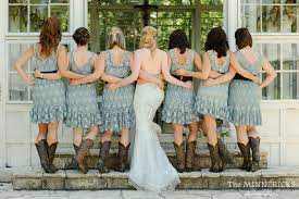 Blue Lace Wedding Country Bridesmaids Cowboy Boots Somethingblueeventstexas Wedding Bridesmaids Blue Country Wedding Dresses Bridesmaid Rustic Bridesmaids