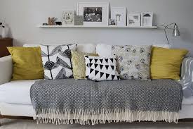 Untitled Yellow Living Room Living Room Grey Cushions On Sofa