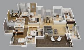 11 Denah Rumah 4 Kamar 3d Untuk Hunian Keluarga Besar Di 2020 Denah Rumah Denah Lantai Rumah Denah Lantai