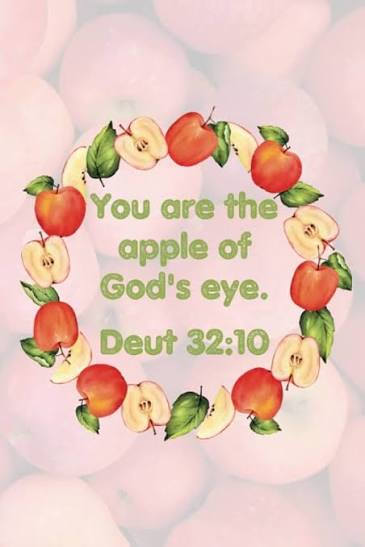 Deuteronomy 32:10 - You are the apple of God's eye - 120 Page Journal - Lined with Encouraging Bible Verse on each page : H, FlutterBy: Amazon.ie