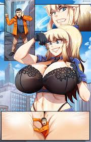 The Big Rack of the Law! (giantess, boob play, huge boobs, mega) :  rMacroFetish