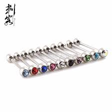 us 13 75 body jewelry gem tongue ring mixed 10 colors free shipping in body jewelry from jewelry accessories on aliexpress com alibaba group