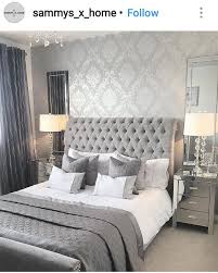 Love The Bedside Tables And Lamps Whitefurniturediybedrooms Simple Bedroom Design Luxurious Bedrooms Silver Bedroom