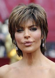 8" Capless Synthetic Short Brown Lisa Rinna Wigs