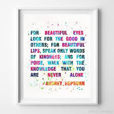 Please read below for our different options as the sizes vary depending on the option you select. Audrey Hepburn Quote Print Artwork Print Inkist Prints