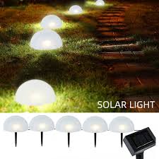 Shop 1pc Solar Power Plug Ground Light Outdoor Waterproof Half Ball Light With Built In Battery For Front Door Garden Patio Yard Overstock 28526837