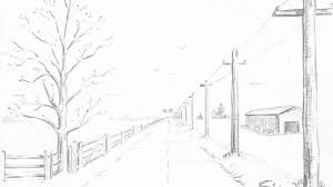 How to Draw Spring Landscape Scene in One Point Perspective Drawing  Tutorial - How to Draw Step by Step Drawing Tutorials