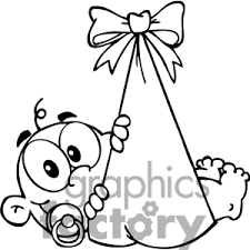 Black And White Graphics For Babies Newborn Baby Cartoon Coloring Pages Clip Art Baby Clothes Quilt