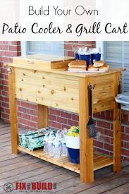 How To Build A Diy Patio Cooler Cart Fixthisbuildthat Patio Cooler Grill Cart Diy Grill Station
