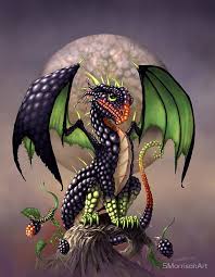 Blackberry Dragon By Smorrisonart Fantasy Dragon Dragon Wall Art Dragon Artwork