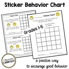 sticker behavior chart