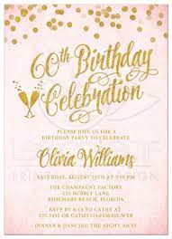 Download your creation to share via email, sms or whatsapp, or print it. Blush Pink Gold 60th Birthday Party Invitations