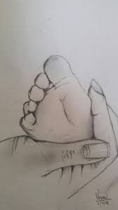 Baby Feet Rest In Mom S Hand Sketch By Think Os Vinci Art Sketches Pencil Art Drawings Sketches Simple Pencil Art Drawings