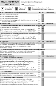 Member of the premises and waste properly grounded or to listen? A Simplified Checklist For The Visual Inspection Of Finished Pharmaceutical Products A Way To Empower Frontline Health Workers In The Fight Against Poor Quality Medicines Journal Of Pharmaceutical Policy And Practice