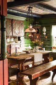 In a scandinavian room, you'd often see some common materials, such as traditional fireplaces—which are seen in this home. Dette Er Ikke Et Museum Norwegian House Norwegian Home Norwegian Interior