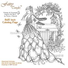 Dragon fly coloring pages for kids online. The Fairy S Gate Dragonfly Garden Fairy Printable Coloring Etsy Fairy Coloring Book Fairy Coloring Pages Fairy Coloring