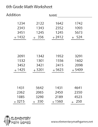 Our middle schoolers usually start with life science. Sixth Grade Addition Worksheet