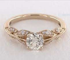 14k Yellow Gold Vintage Inspired Floral Bouquet Engagement Ring Yellow Gold Engagement Rings Vintage Vintage Gold Engagement Rings Wedding Rings Vintage