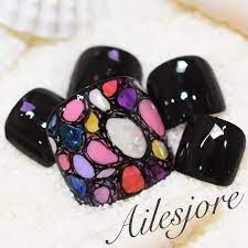 newフットネイル カッコイイのが好きな方に 本厚木ネイルサロン ailesjore エルジョワ gel甲 本厚木 japannails naillover nailideas ailesjore vetro instagram nails toe nail art gel nail art