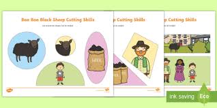Print the baa baa black sheep using your inkjet or laser printer and share with kids. Baa Baa Black Sheep Cutting Skills Activity Sheets