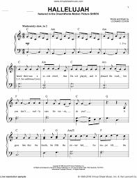 Cohen Hallelujah Sheet Music For Piano Solo Pdf Interactive Pianomusic Download And Print Hallelujah She Klarinette Noten Saxophon Noten Gitarre Noten