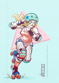 roller derby girl by ibon sanchez rollerderby rollergirl roller derby girls roller derby art roller derby