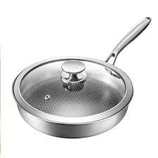 Frying Pan With Lid Stainless Steel Fry Pan 26cm Uncoated Non Stick Pan Cooks Standard Saute Pan Dishwasher Safe 26cm Non Stick Pan Frying Pan Saute Pan