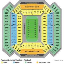 raymond james stadium seat chart raymond james stadium