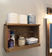 Bathroom Shelf Wood Wall Mounted Cosmetics Storage Rustic Modern Shelves Bathroom Storage Indus Bathroom Shelves Bathroom Wall Cabinets Bathroom Wood Shelves