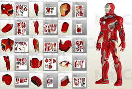 Mark 48 50 Wearable Suit Upd 10 Pepakura Pattern Diy Etsy Pepakura Iron Man Iron Man Suit Papercraft Printable