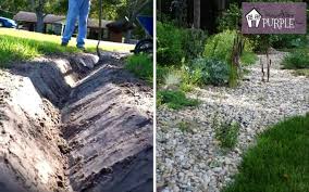 How To Install A French Drain In Your Yard Pretty Purple Door In 2020 French Drain Backyard Drainage French Drain Diy