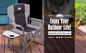 Magellan outdoors xl directors chair. Amazon Com Coastrail Outdoor Xxl Oversized Director Chair Supports 600lbs 28 Wide Fully Back Padded For Adults Heavy Duty Folding Camping Chair With Side Table Storage Pocket Patio Lawn Garden