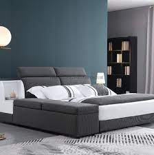 Sleep is a vital part of your life, so it's crucial that this room provides the comfort and soothing energy needed to facilitate the rest your body needs. China Modern Bedroom Furniture Dimgray Fabric King Size Bed With Storage Cabinet China Living Room Furniture Sofa Bed