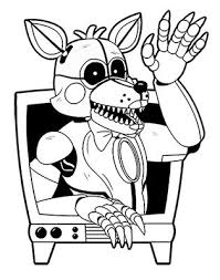 foxy fnaf coloring page