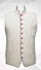 Mens Classic Clergy Vest Creme Burgundy Attire