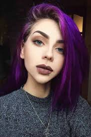 Wavy hair with bangs is so popular right now and is super flattering on so many! 46 Purple Hair Styles That Will Make You Believe In Magic
