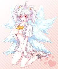 blush clothing genderswap (mtf) kaworu nagisa medium breasts neon  genesis evangelion panties rule 63 tabris undressing wings 
