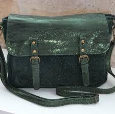 Sac Mini Cartable Bandouliere Mix Vert Crazy Lou Sac Cartable Pochette