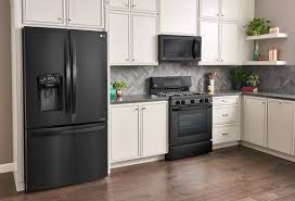 lg matte black kitchen appliances at