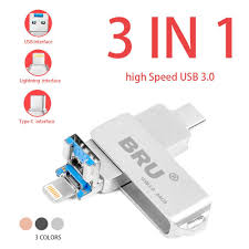 For Iphone Lightning Ios Otg Flash Drive Memory Stick Type C Pendrive Type C Usb Flash Drive 16gb 32gb 64gb Pen Drive Usb3 0 Flash Drive Pen Drive Memory Stick