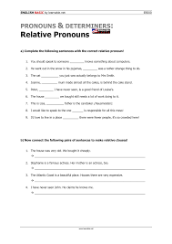 English relative clauses für klasse 5, klasse 6, klasse 7, klasse 8 und klasse 9. Relative Pronouns Basic Level Unterrichtsmaterial Im Fach Englisch Unterrichtsmaterial Englischunterricht Sekundarstufe