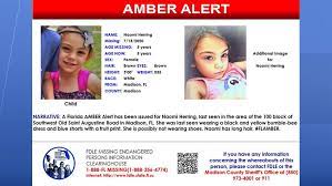 Wyoming amber alert activating on behalf of idaho falls, idaho on a black 1990's type model ford expedition with colorado plates being driven by a gabriella rodriguez 30 year old female with brown hair and brown eyes about 5 foot 3 with a tattoo on her. Fdle Missing 5 Year Old From Amber Alert Found Safe