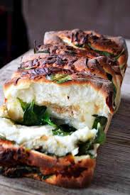 Spinach Feta Pull Apart Garlic Bread Recipes Food Cooking Recipes